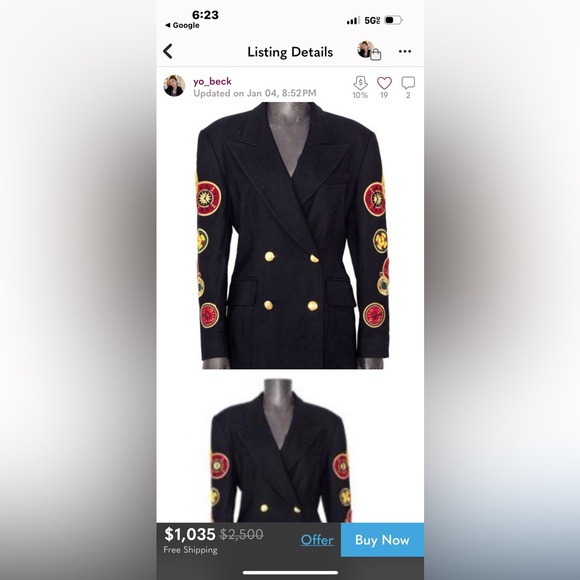 Vintage Escada Rare Collectible Clocks Blazer Jacket - Picture 13 of 15